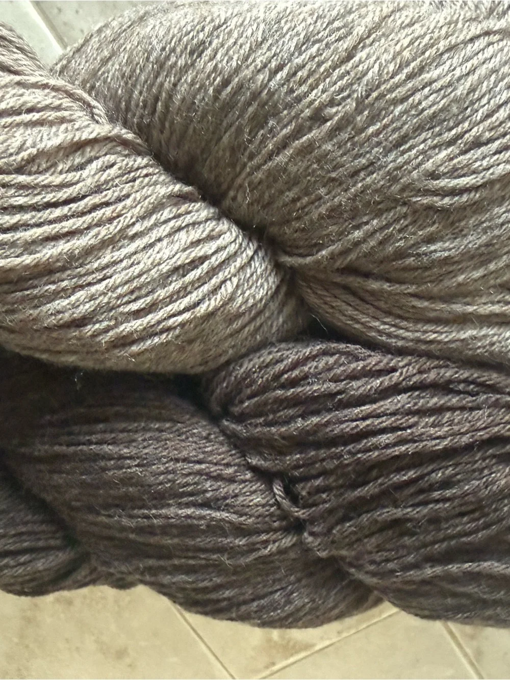 Cloudborn Fibers Merino Sock Yarn - Espresso Heather/Stone Heather
